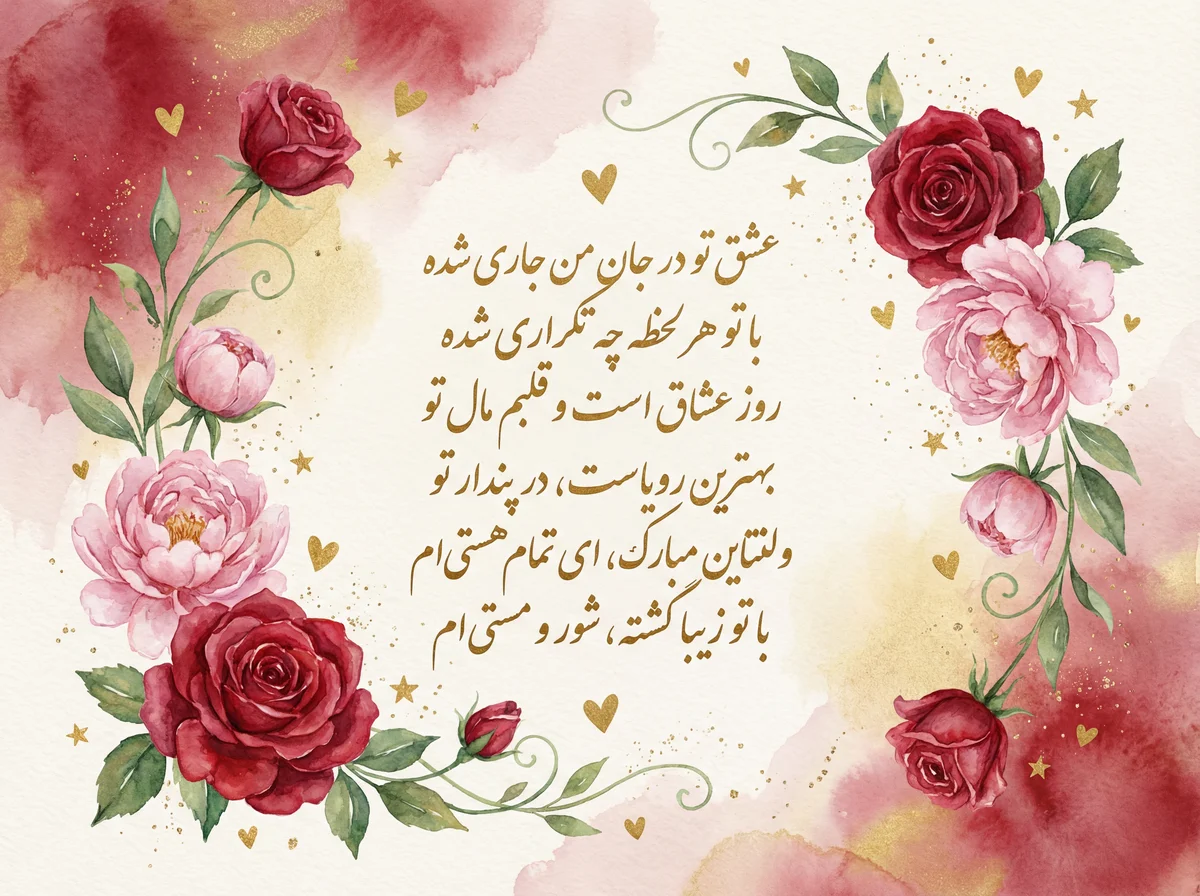 کارت تبریک روز ولنتاین برای عشقم