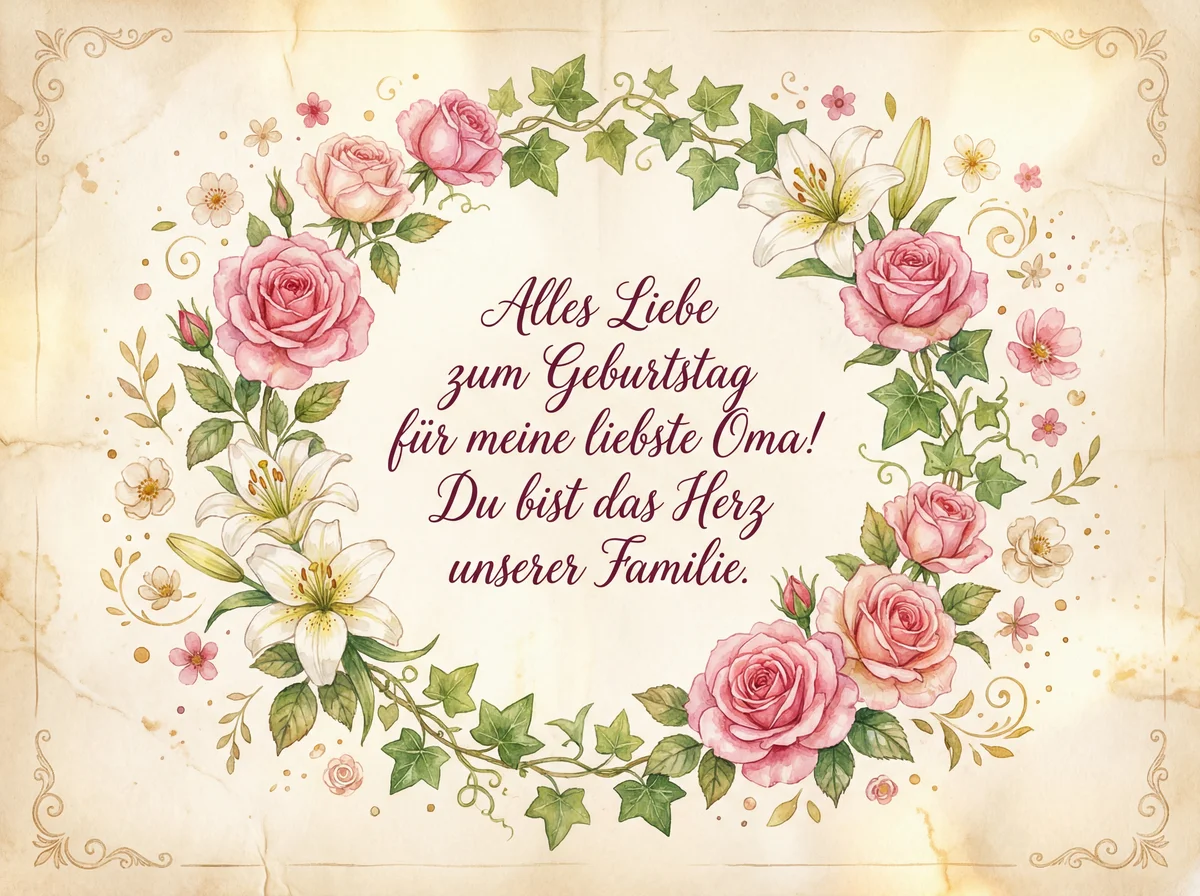 Alles Gute zum Geburtstag für meine liebe Oma!