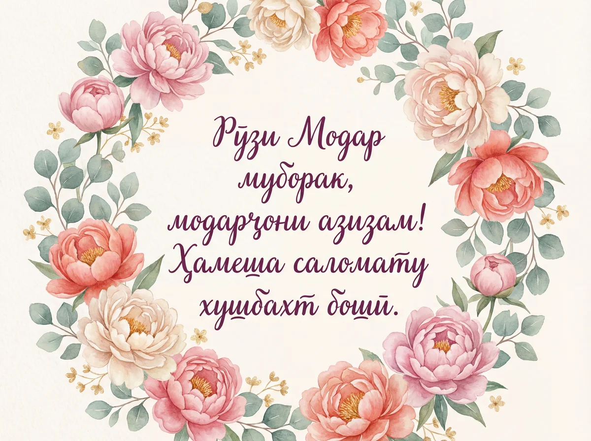 Табрикоти самимии ман ба Рӯзи Модар, модарҷон!