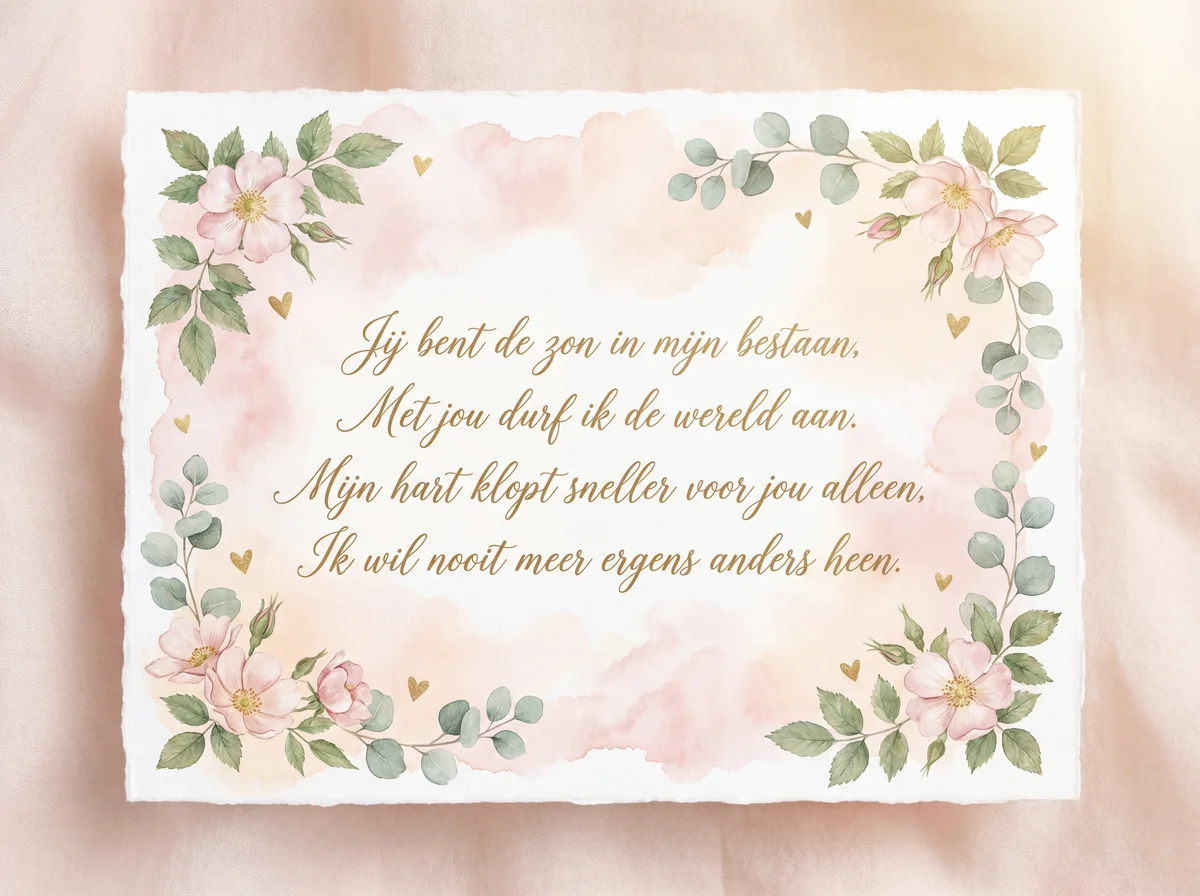 Valentijnsdag kaart voor geliefde