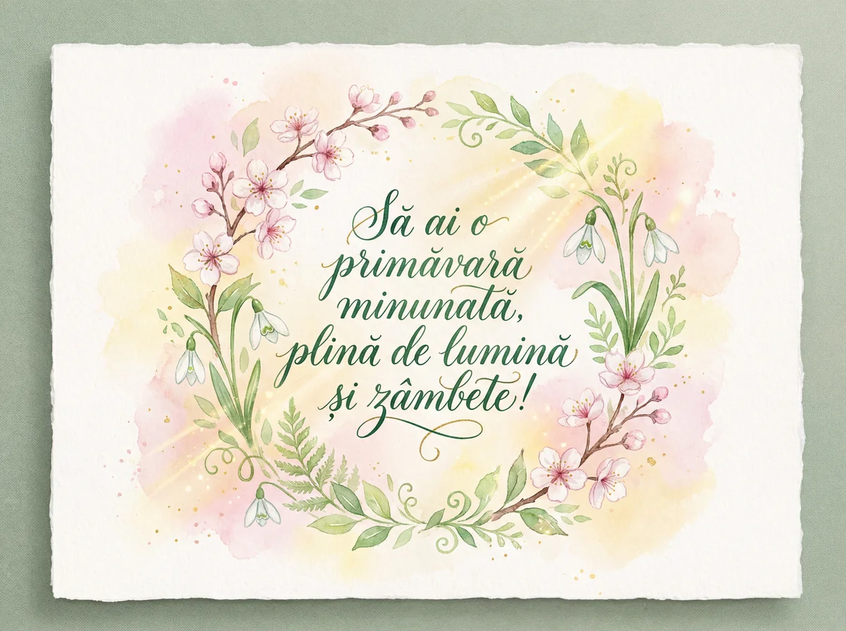 felicitări de primăvară pentru o zi minunată