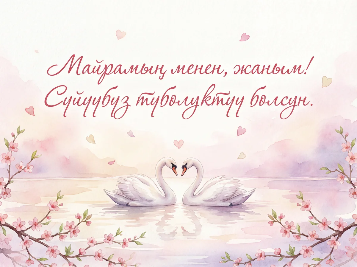 Сүйүүчүлөр күнү менен сүйүктүүмө куттуктоо
