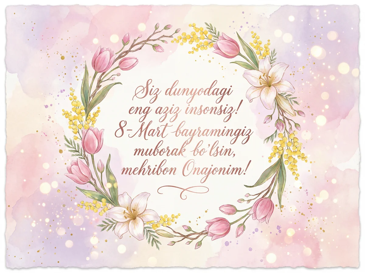 Aziz onajonimga 8-Mart tabrigi
