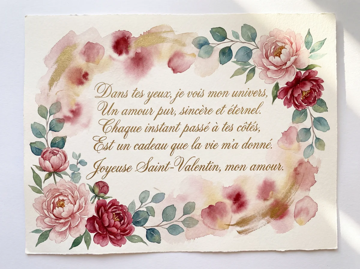 Carte de Saint-Valentin pour mon amour