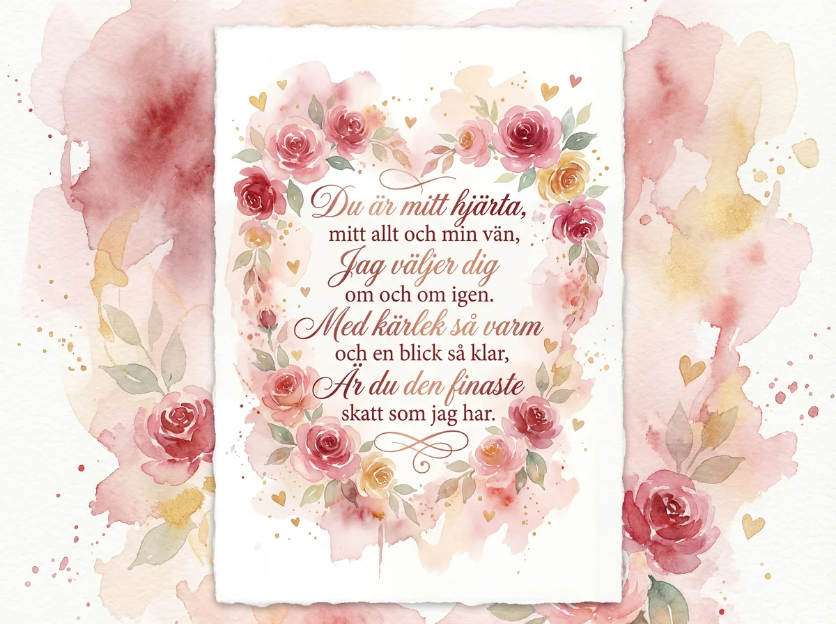 Alla hjärtans dag-hälsning till min älskling