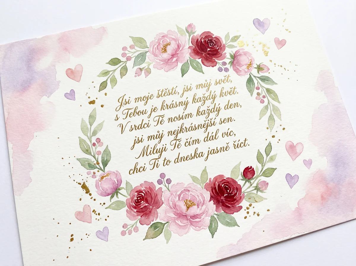 Přání k Valentýnu pro miláčka