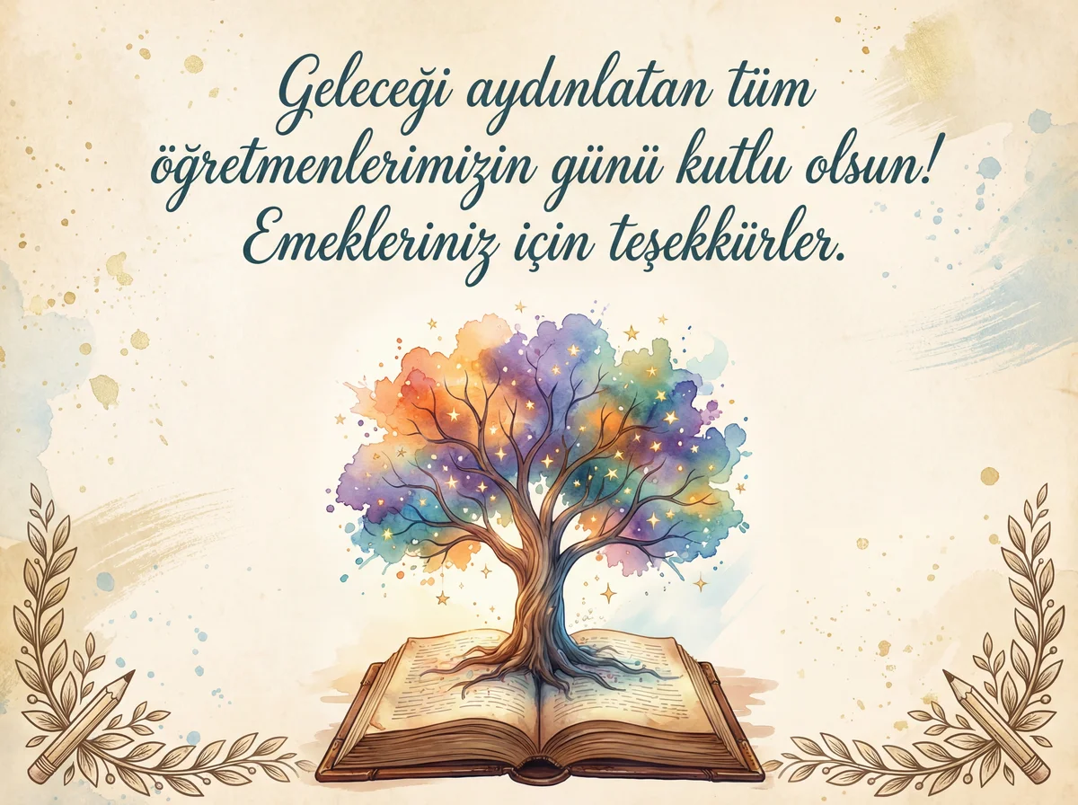 öğretmenler günü kartı