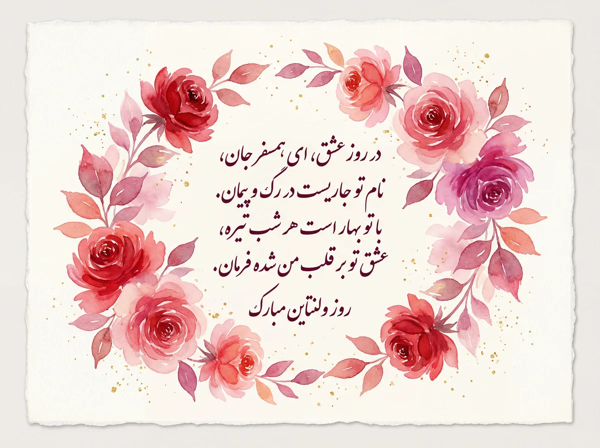 کارت تبریک روز ولنتاین برای عشق زندگی‌ام