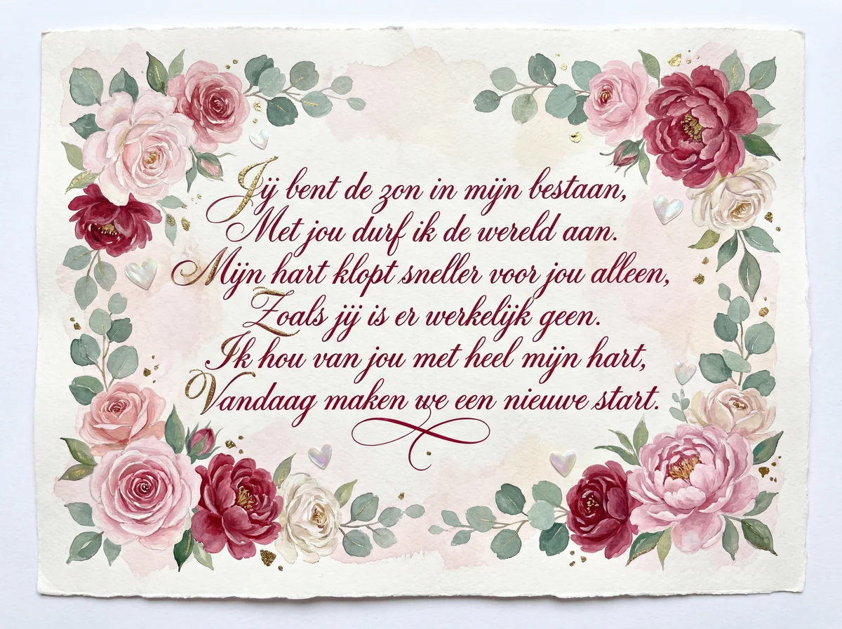 Valentijnskaart tekst voor mijn geliefde