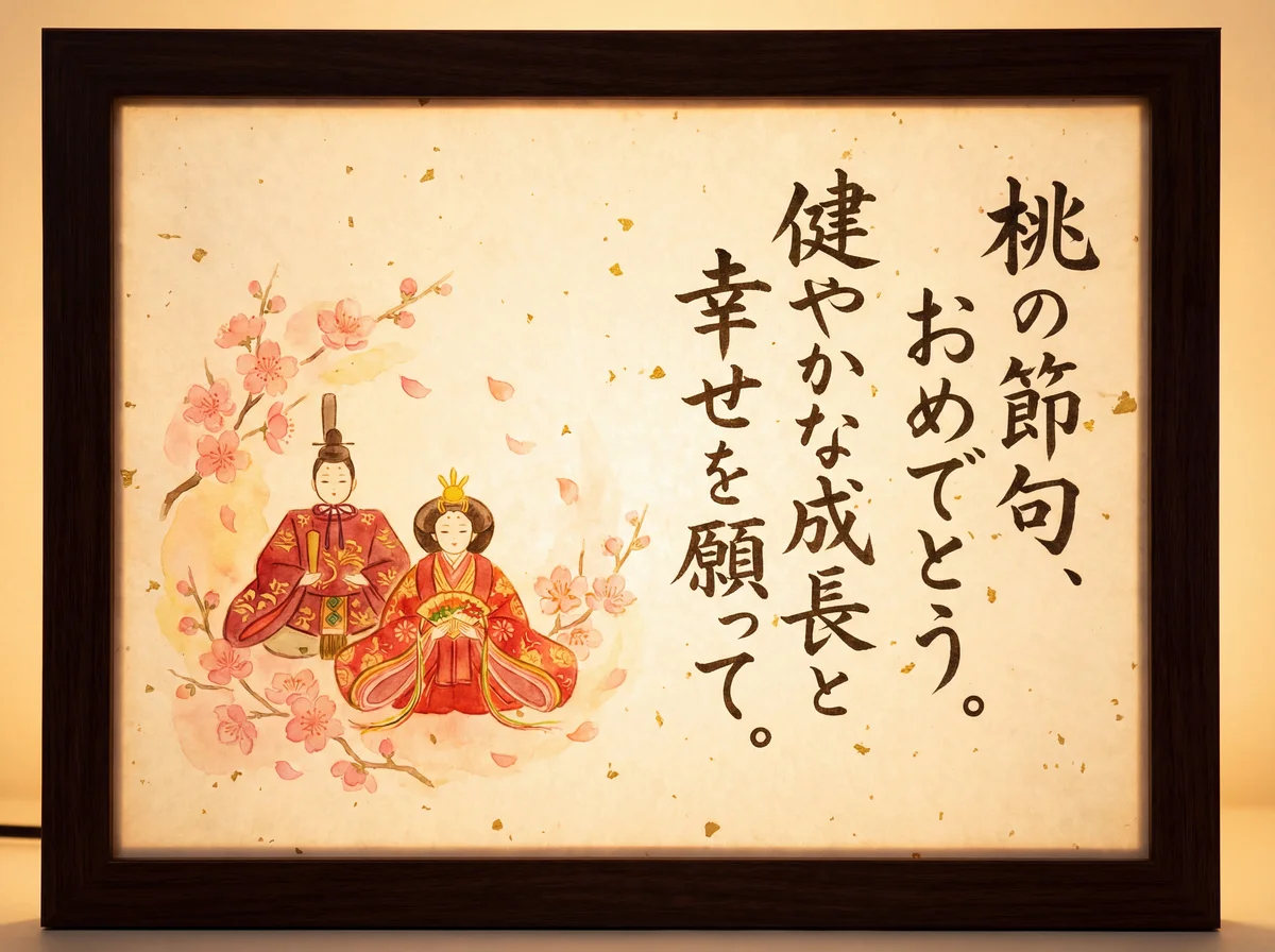ひな祭りのお祝いメッセージ