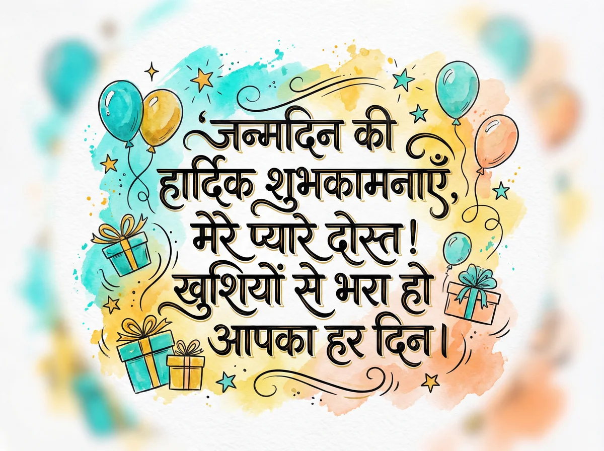 दोस्त को जन्मदिन की हार्दिक शुभकामनाएँ