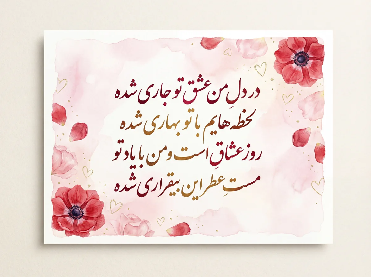 کارت تبریک ولنتاین برای عشقم