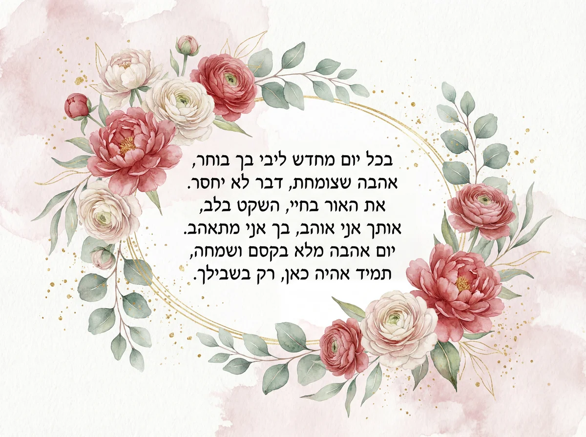 ברכה רומנטית ליום האהבה