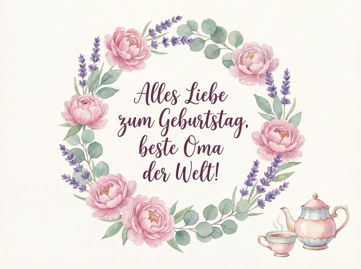Alles Gute zum Geburtstag für meine liebe Oma!