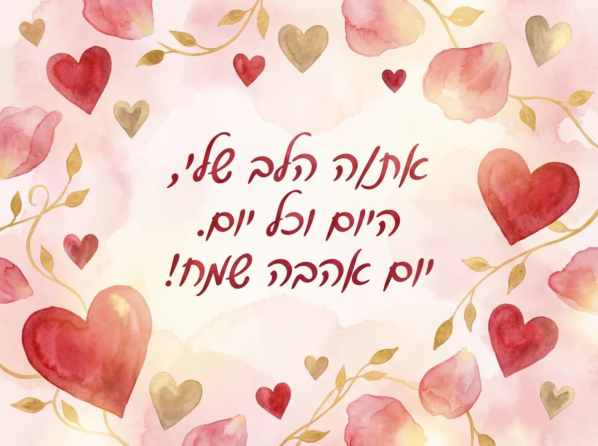איחולים ליום האהבה לבן/בת הזוג