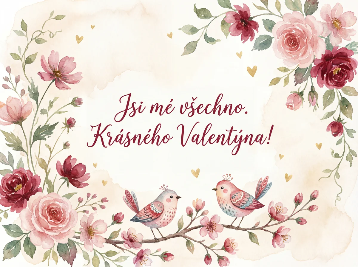 Přání k Valentýnu pro mou lásku