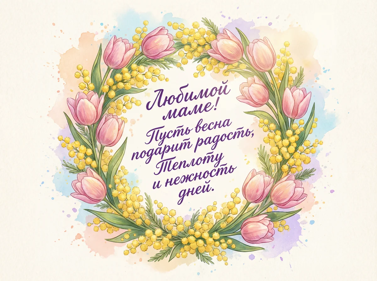Поздравление с 8 марта для мамы