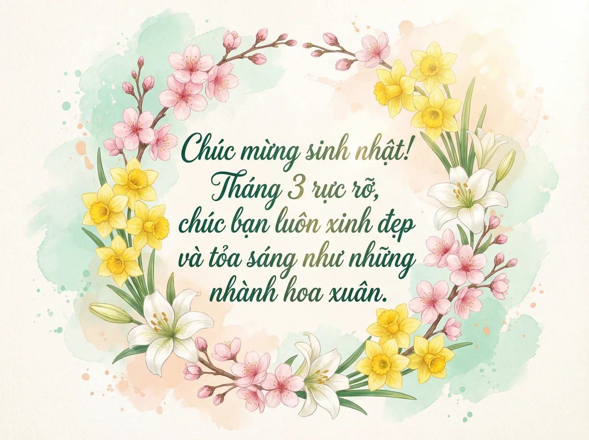 Lời chúc sinh nhật bạn thân tháng 3