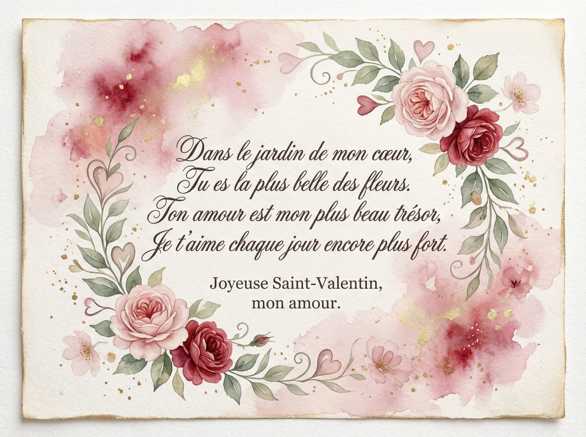 Carte de Saint-Valentin pour mon amour