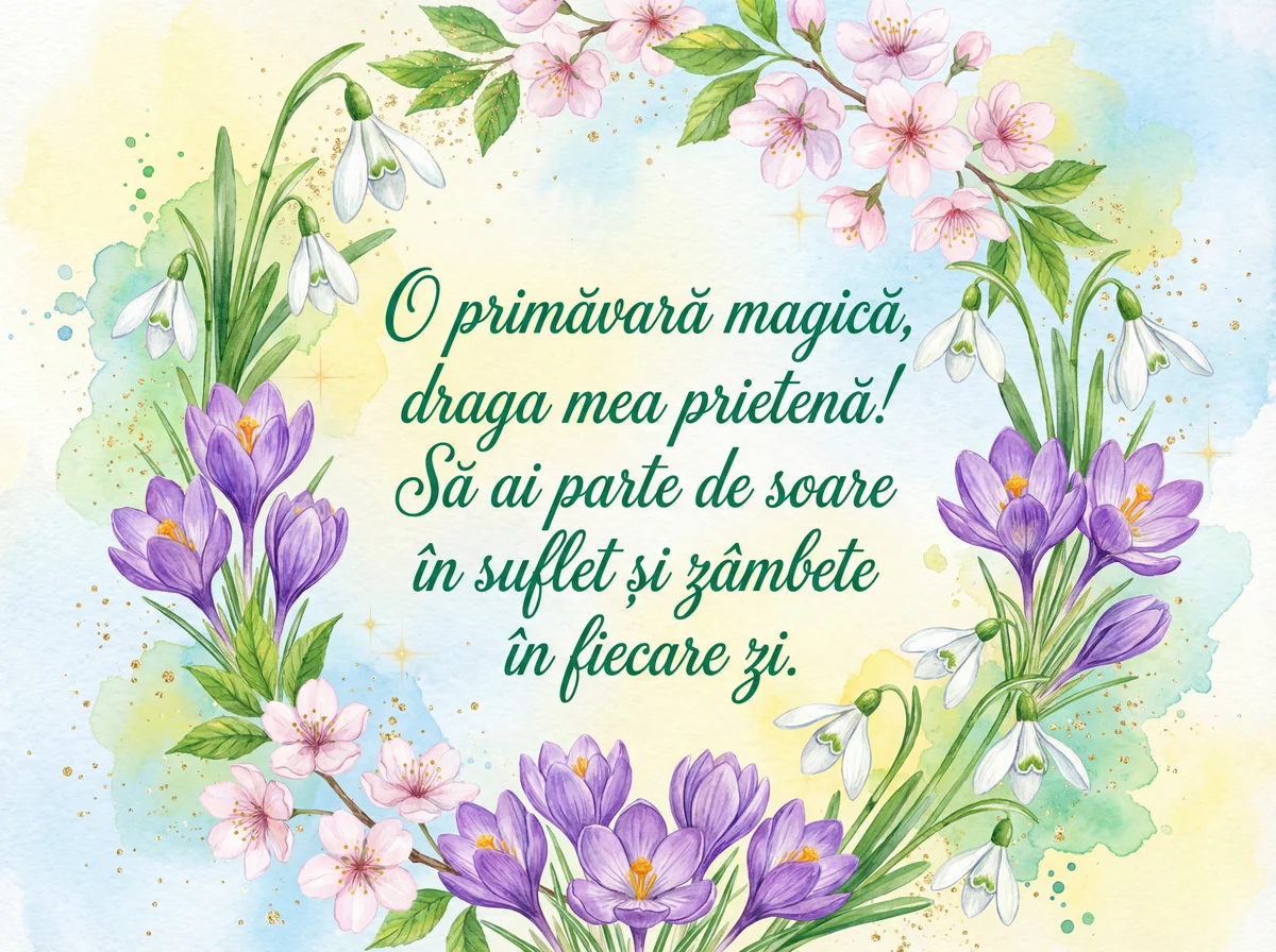 felicitări de primăvară pentru o prietenă dragă