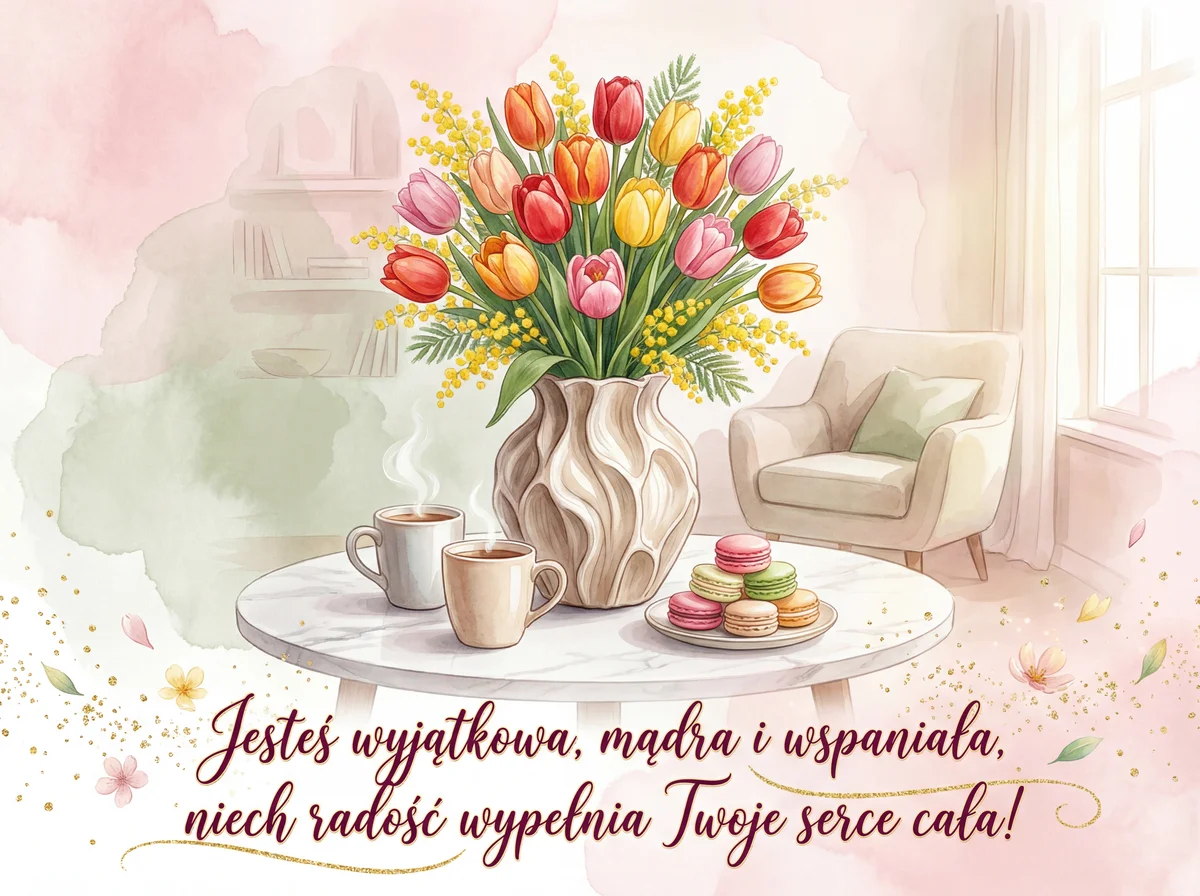 kartka dla przyjaciółki na Dzień Kobiet