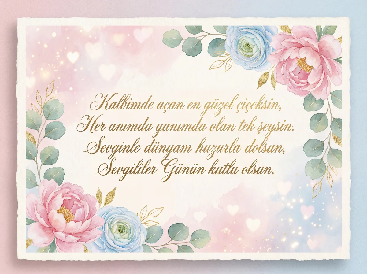 Sevgililer Günü için romantik bir mesaj