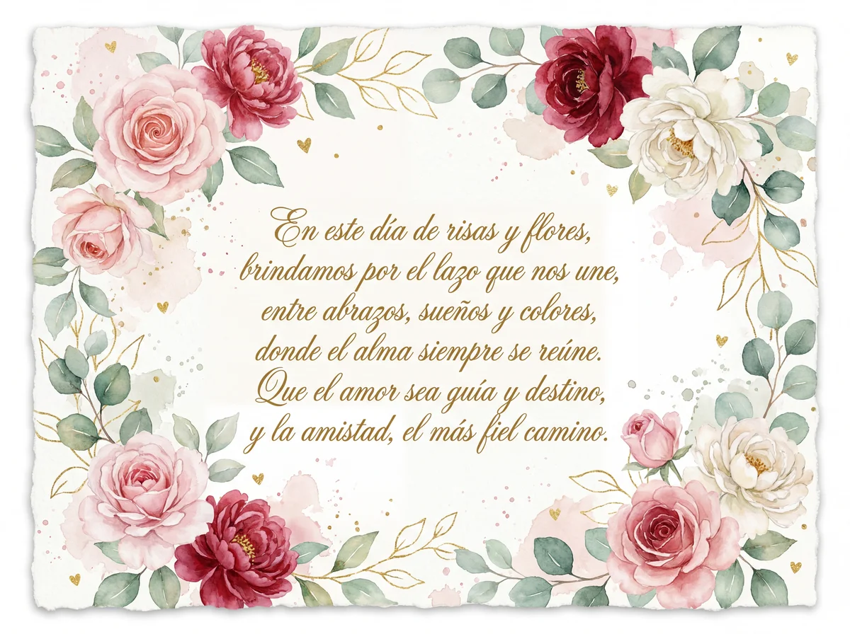 Tarjeta de felicitación para el Día del Amor y la Amistad