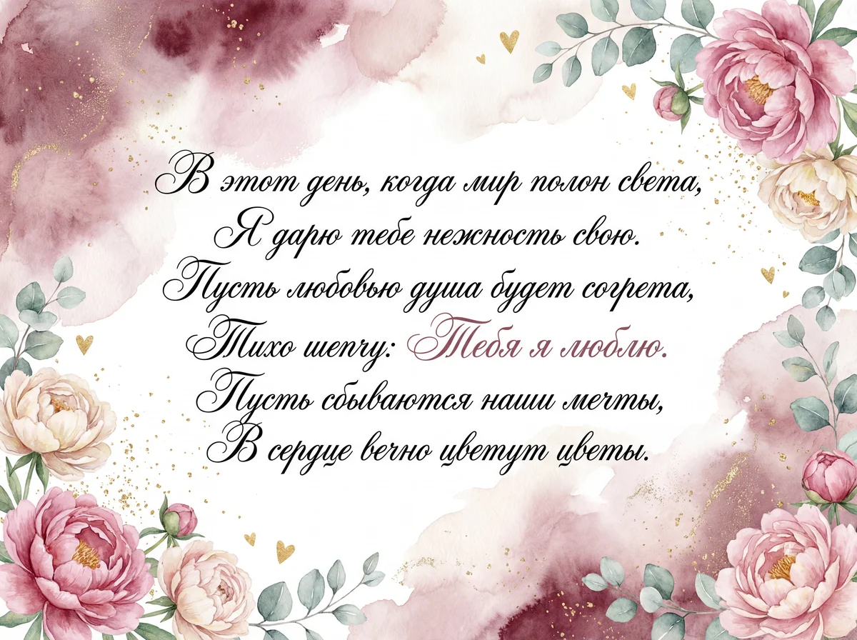 Поздравление любимому человеку с Днем всех влюбленных