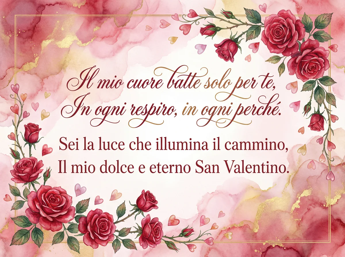 biglietto d'amore per San Valentino
