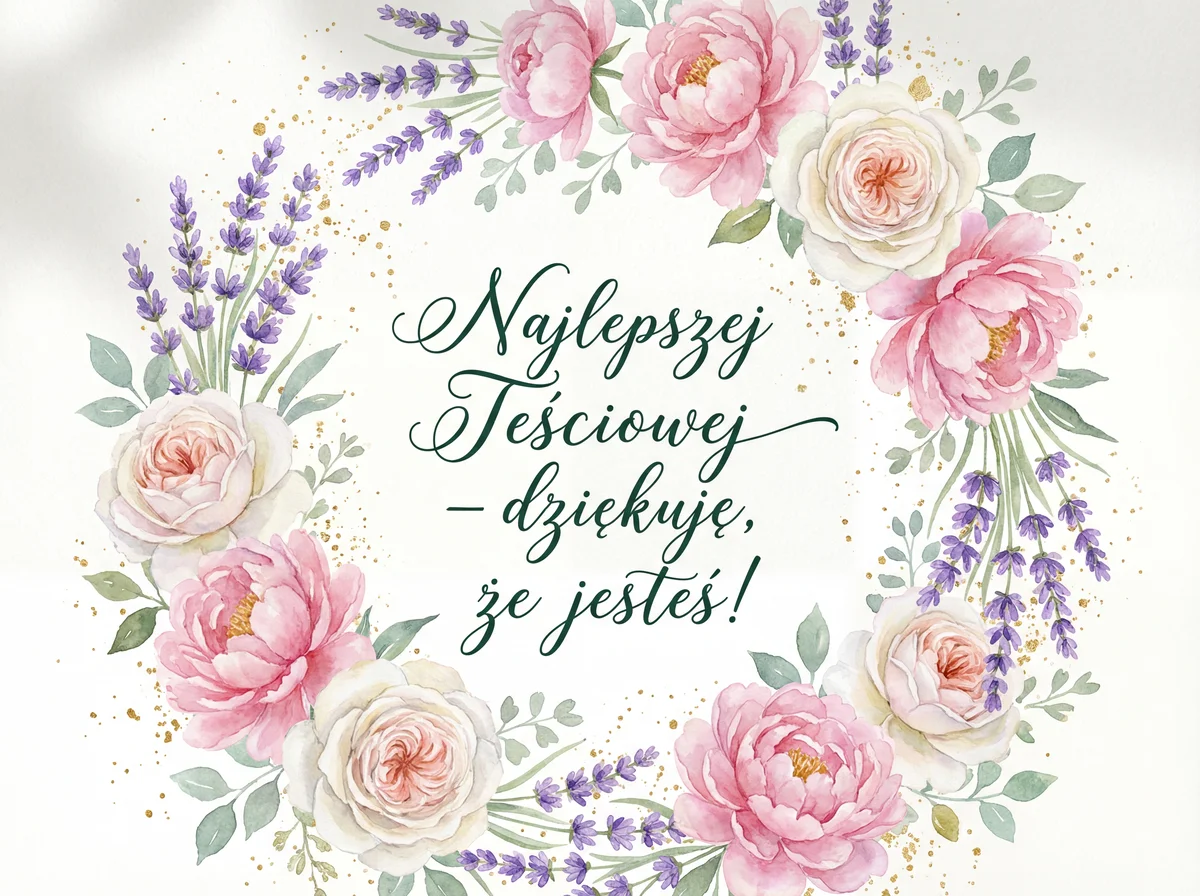 Kartka z życzeniami na Dzień Teściowej