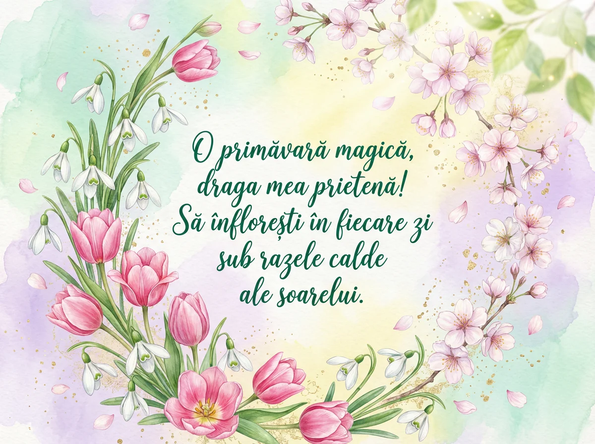 urări de primăvară pentru o prietenă dragă