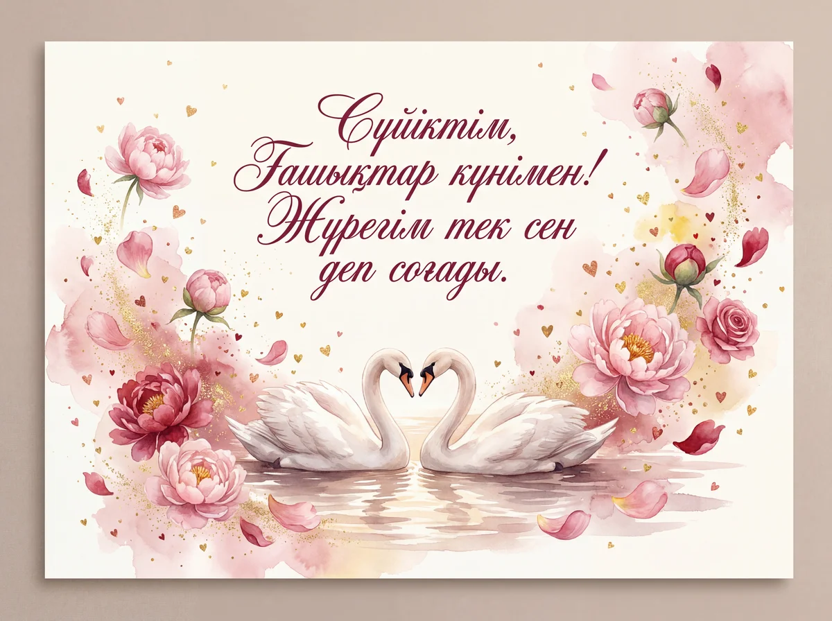 Сүйіктім, Ғашықтар күнімен құттықтаймын!