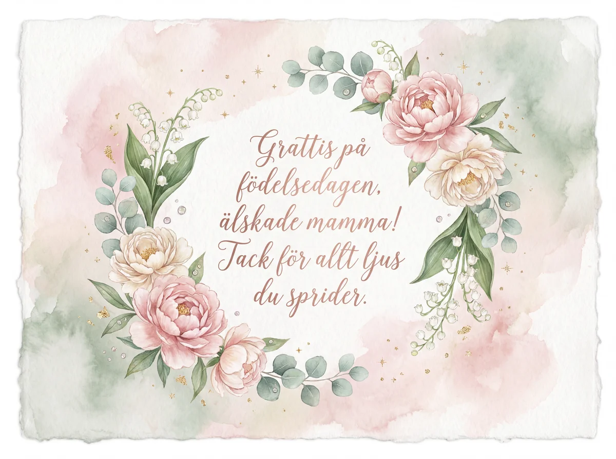 Födelsedagskort till mamma