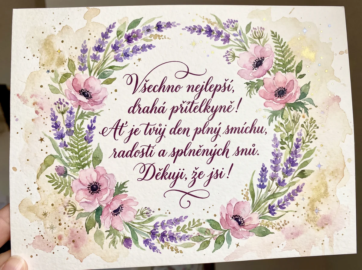 Přání k narozeninám pro kamarádku