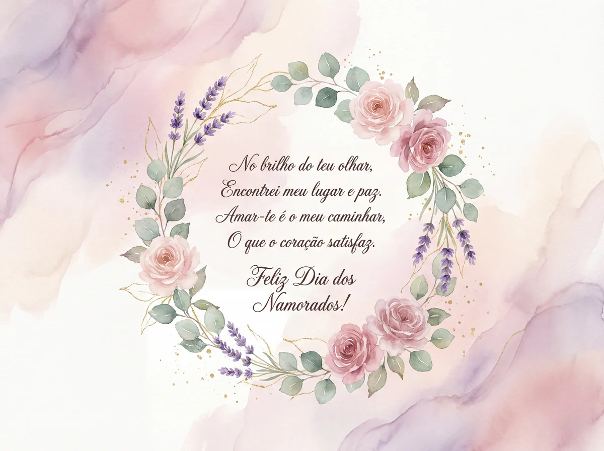 Cartão de Dia dos Namorados para meu amor