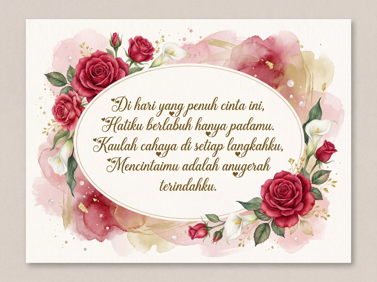 Kartu ucapan Hari Valentine untuk kekasih