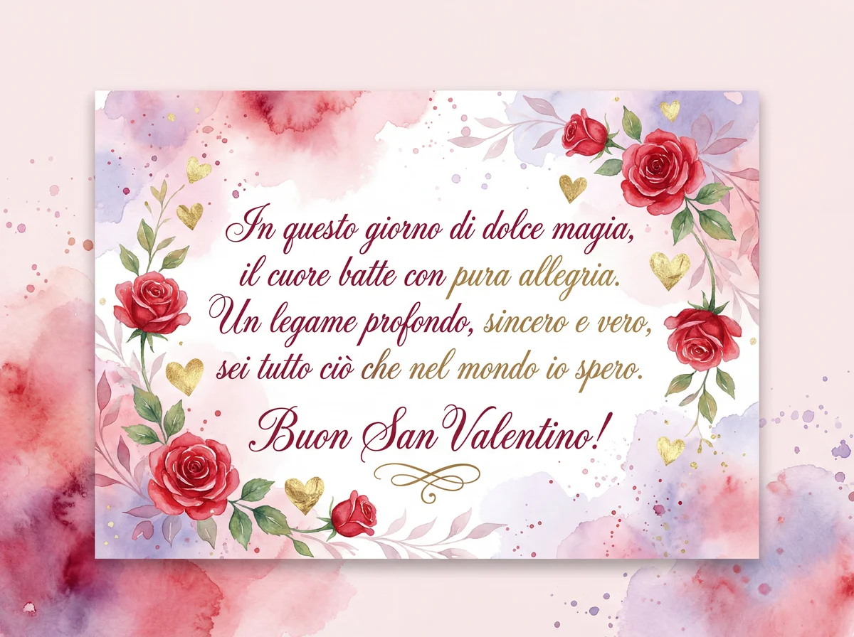 biglietto d'auguri per San Valentino