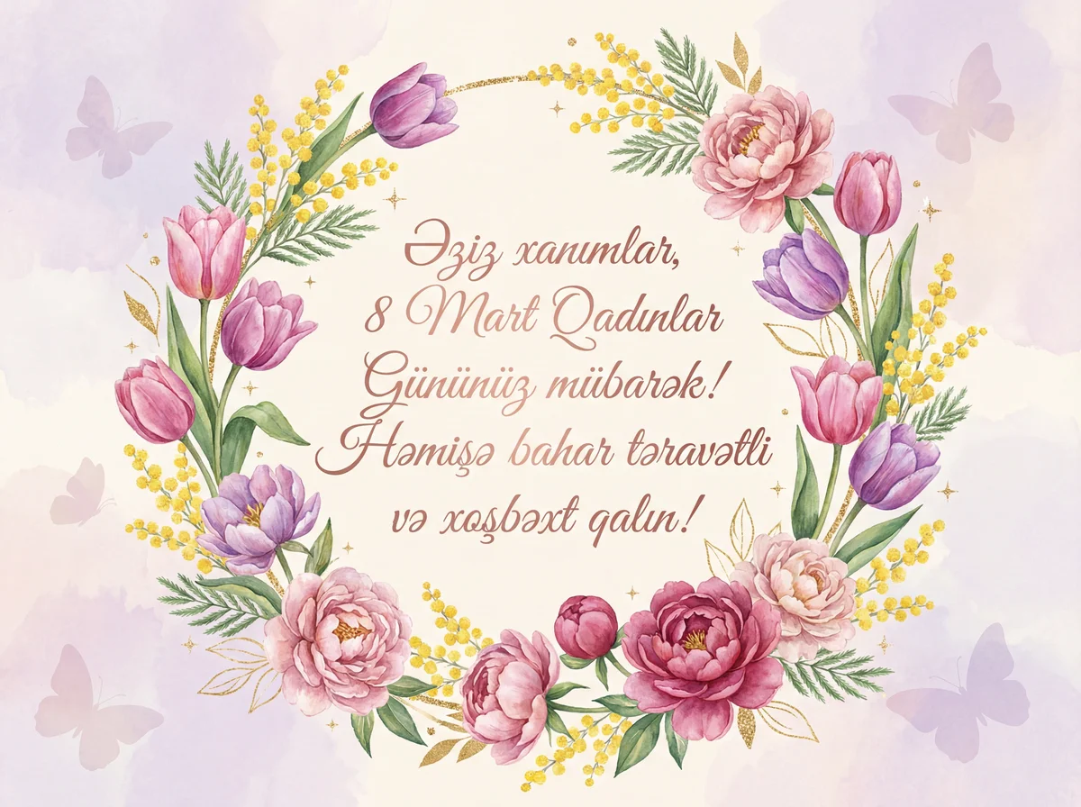 Əziz xanımlar, 8 Mart Qadınlar Gününüz mübarək!
