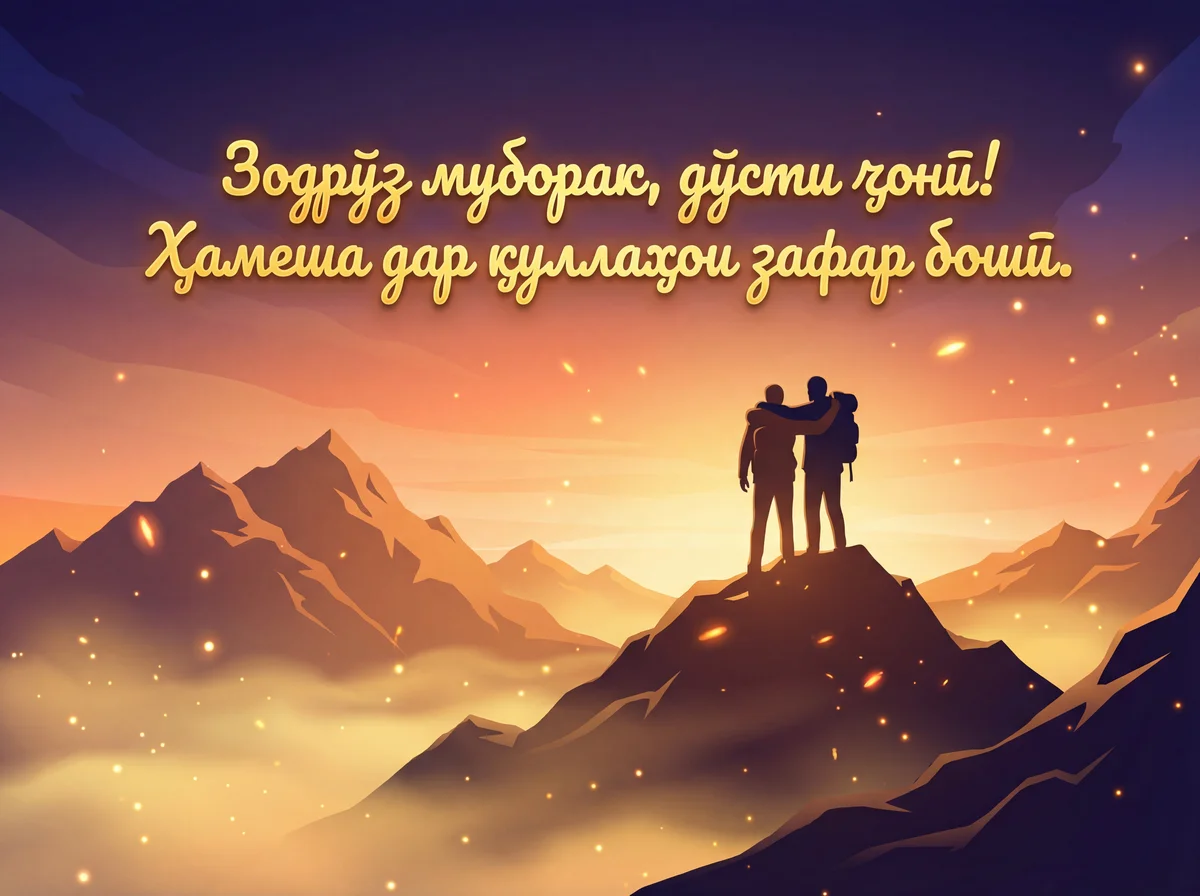 Табрикоти зодрӯз барои дӯсти наздик