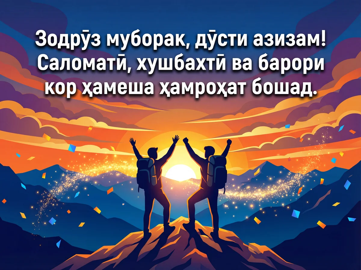 Табрикоти зодрӯз барои дӯст