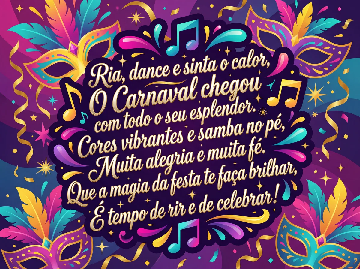 Mensagem de Carnaval para celebrar