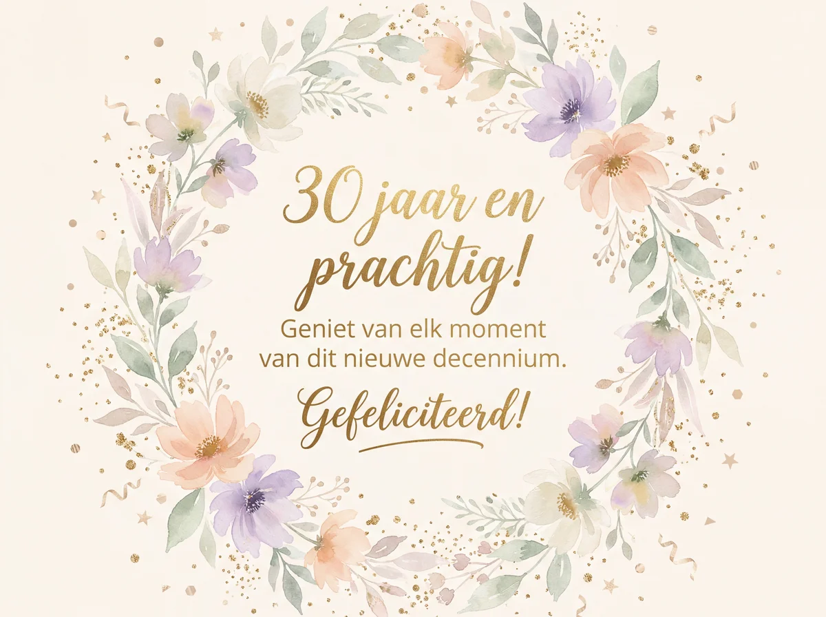 verjaardagswensen voor een vriendin die 30 wordt