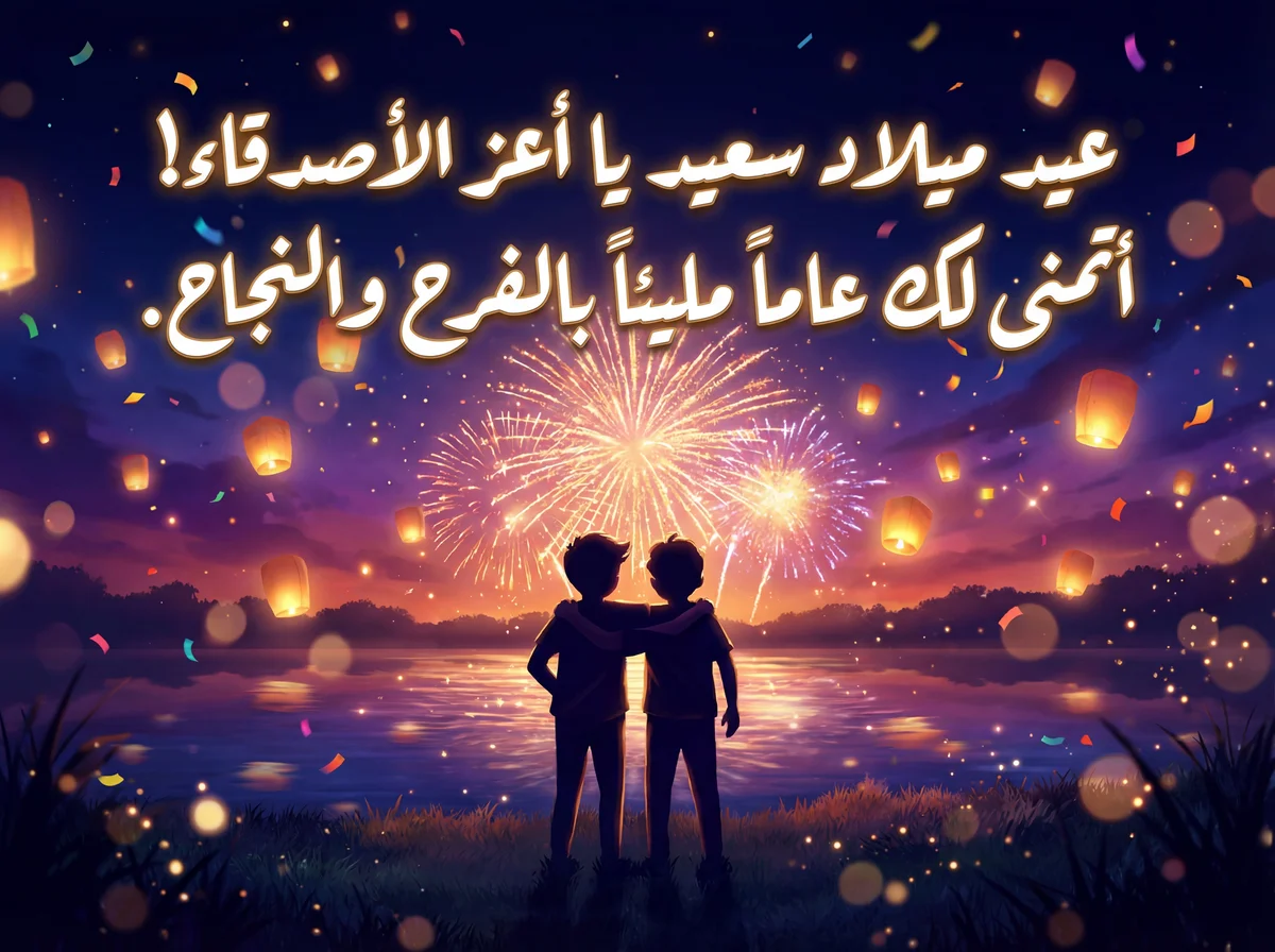 تهنئة عيد ميلاد سعيد لصديقي