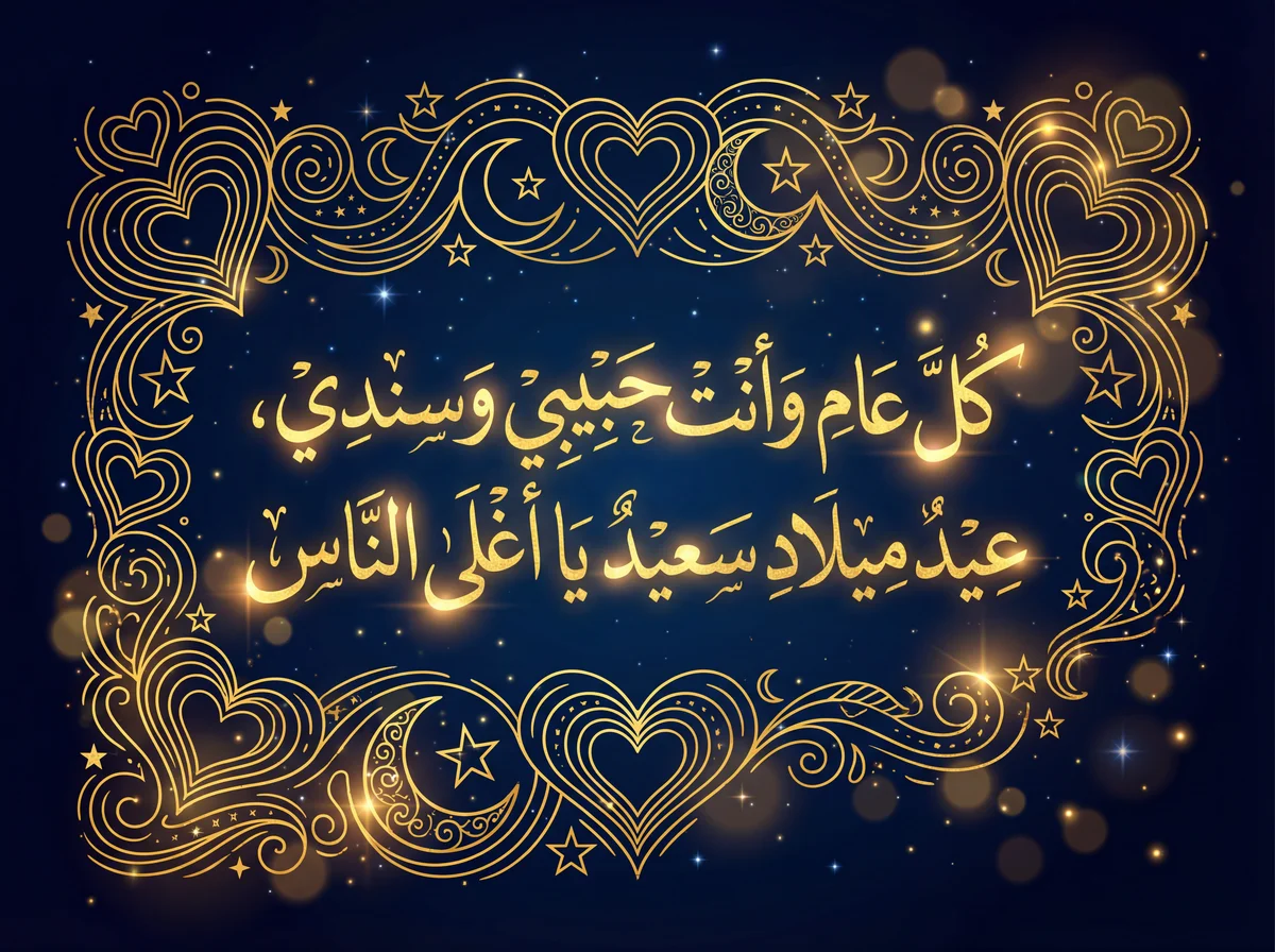 تهنئة عيد ميلاد سعيد لزوجي الحبيب