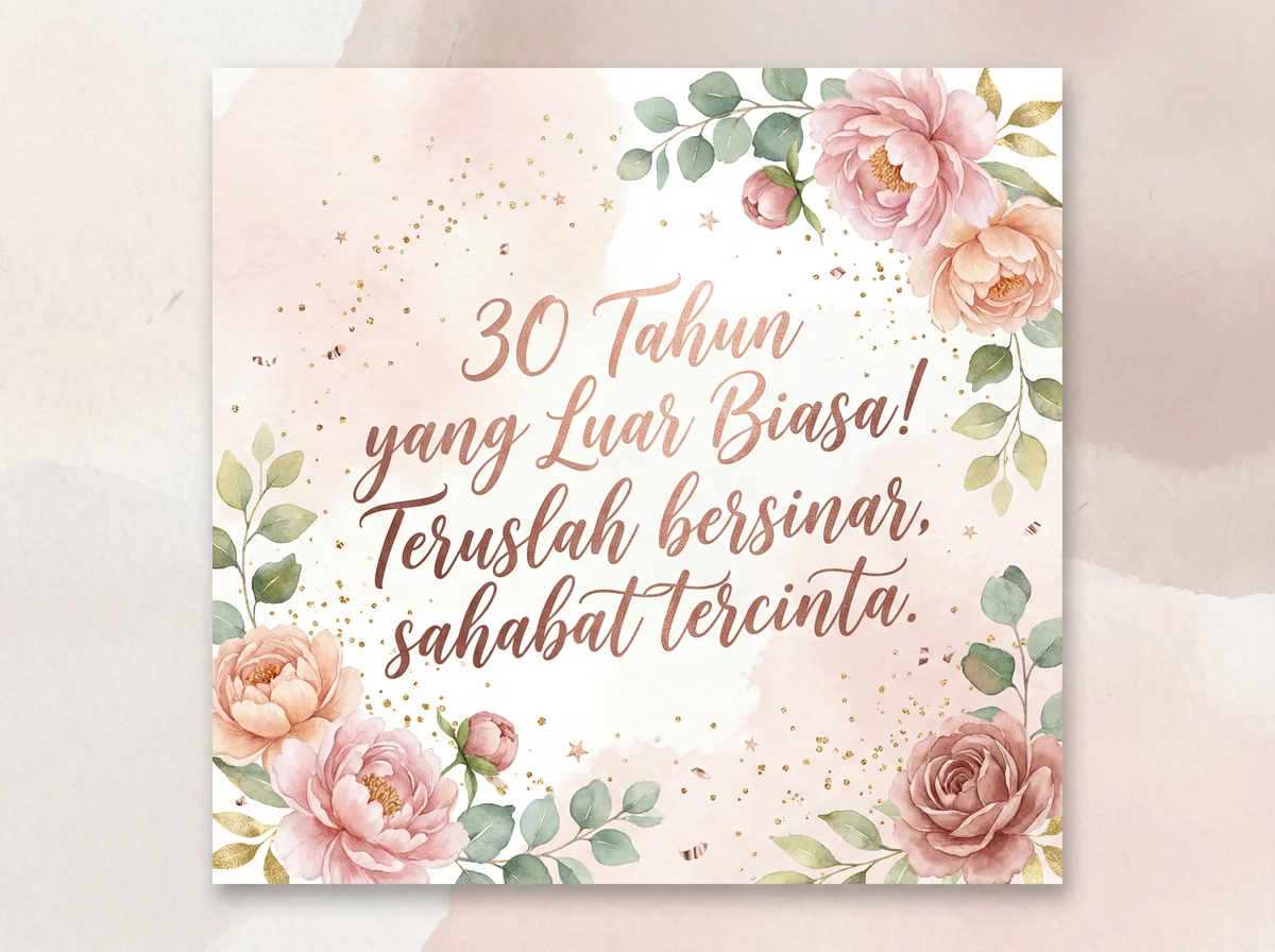 ucapan ulang tahun ke-30 untuk sahabat wanita