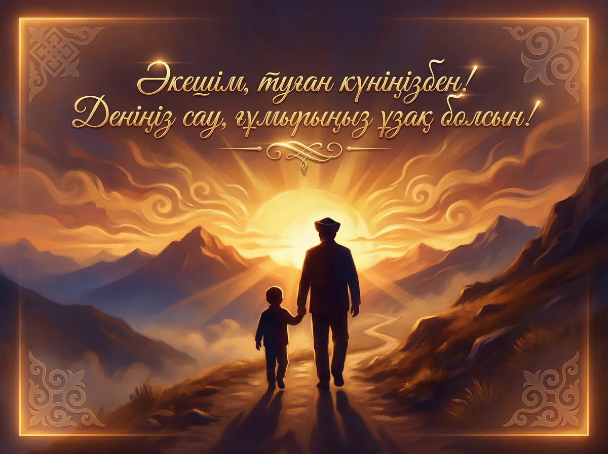 Әкешім, туған күніңізбен!