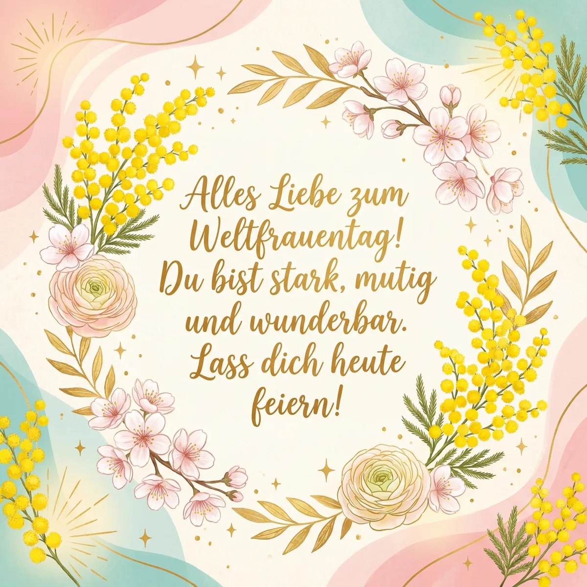 Grußkarte zum Internationalen Frauentag