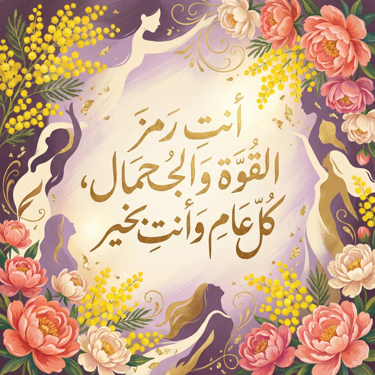 بطاقة تهنئة بمناسبة اليوم العالمي للمرأة