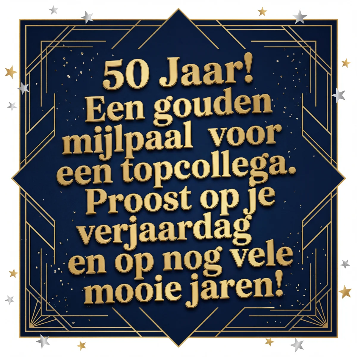 verjaardagskaart voor een 50-jarige collega
