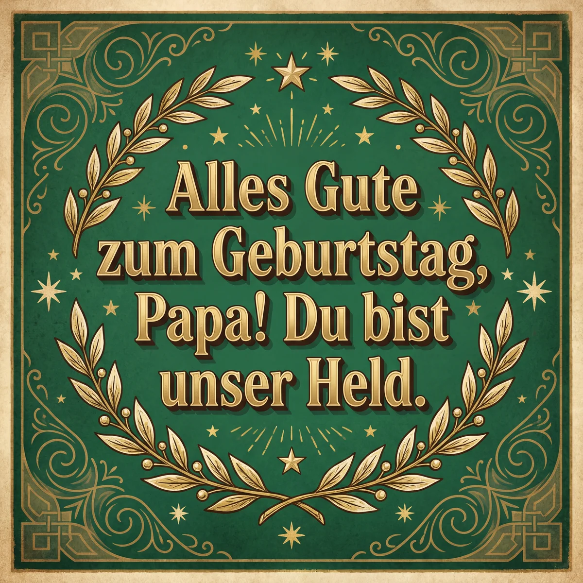 Glückwunschkarte zum Geburtstag für Papa